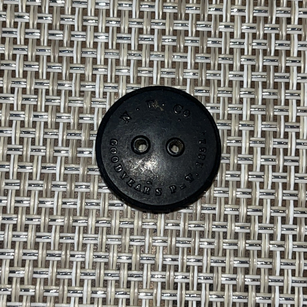 Novelty Rubber Co. Goodyear Button 1851 Patent