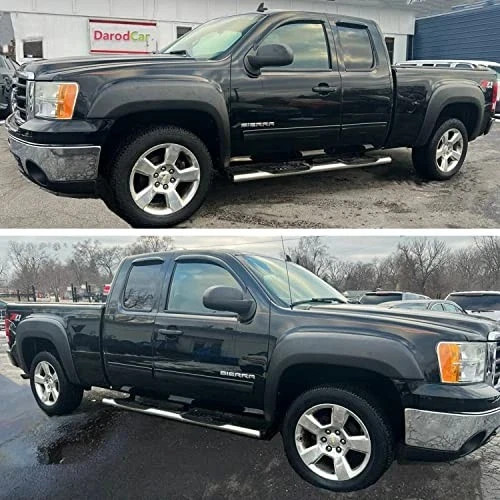 Side Window Visor Wind Deflectors Rain Guard for 2007-2013 Chevy Silverado &