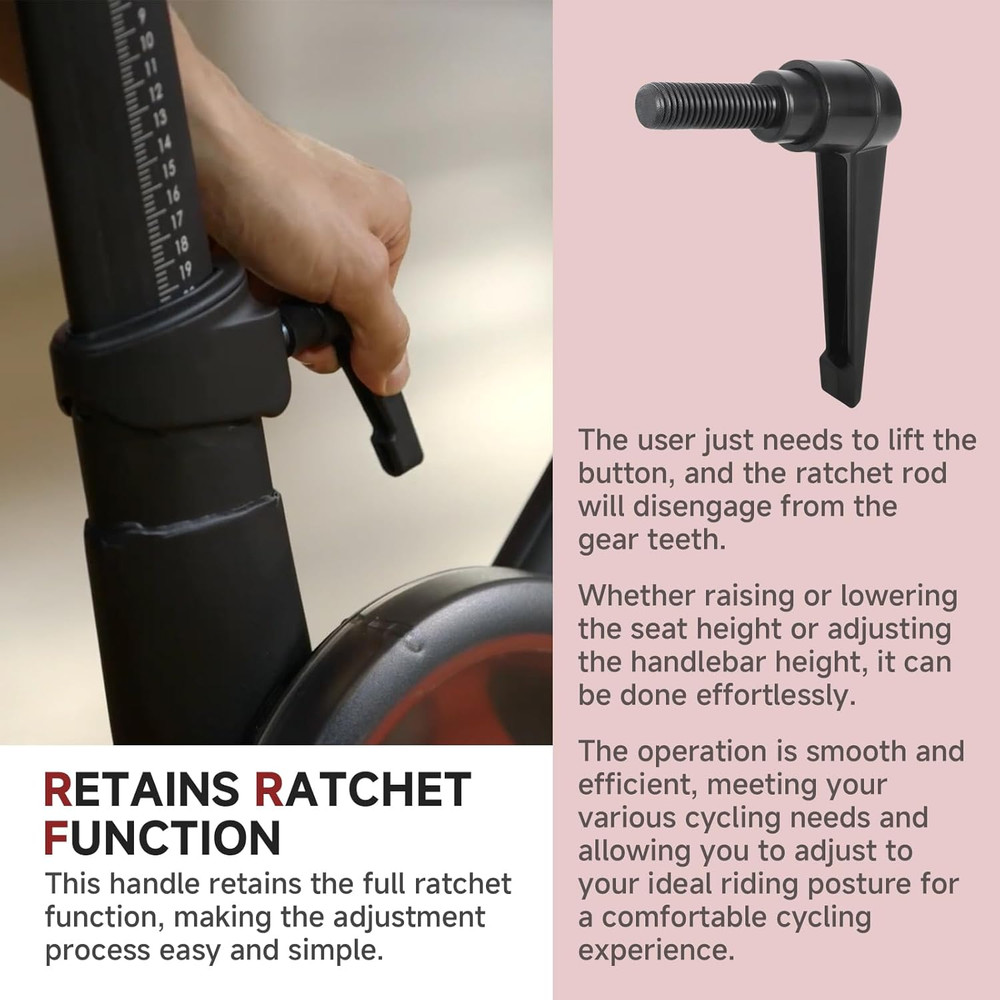 Exercise Bike Seat and Handlebar Height Adjustment Handle Replacement Part - Com