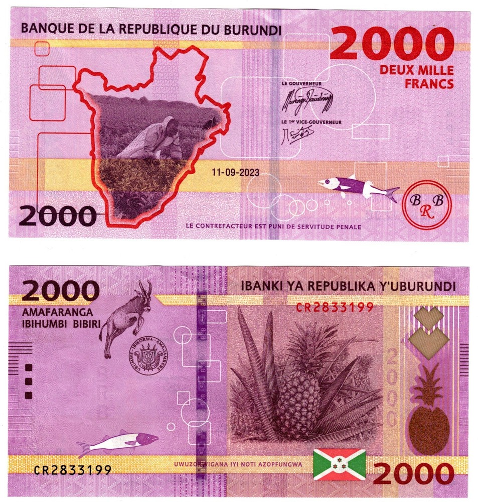 2023 Burundi 2000 Francs Banknote UNC P52 c