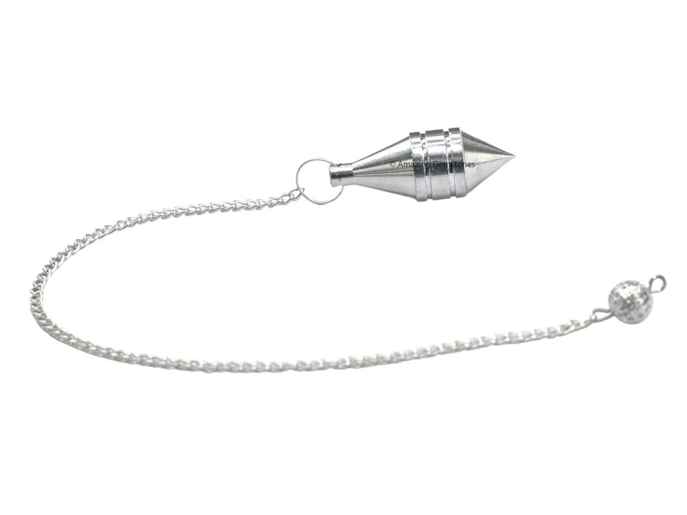Metal Pendulum Silver Drum Cone Steel Copper Pendulum for Divination