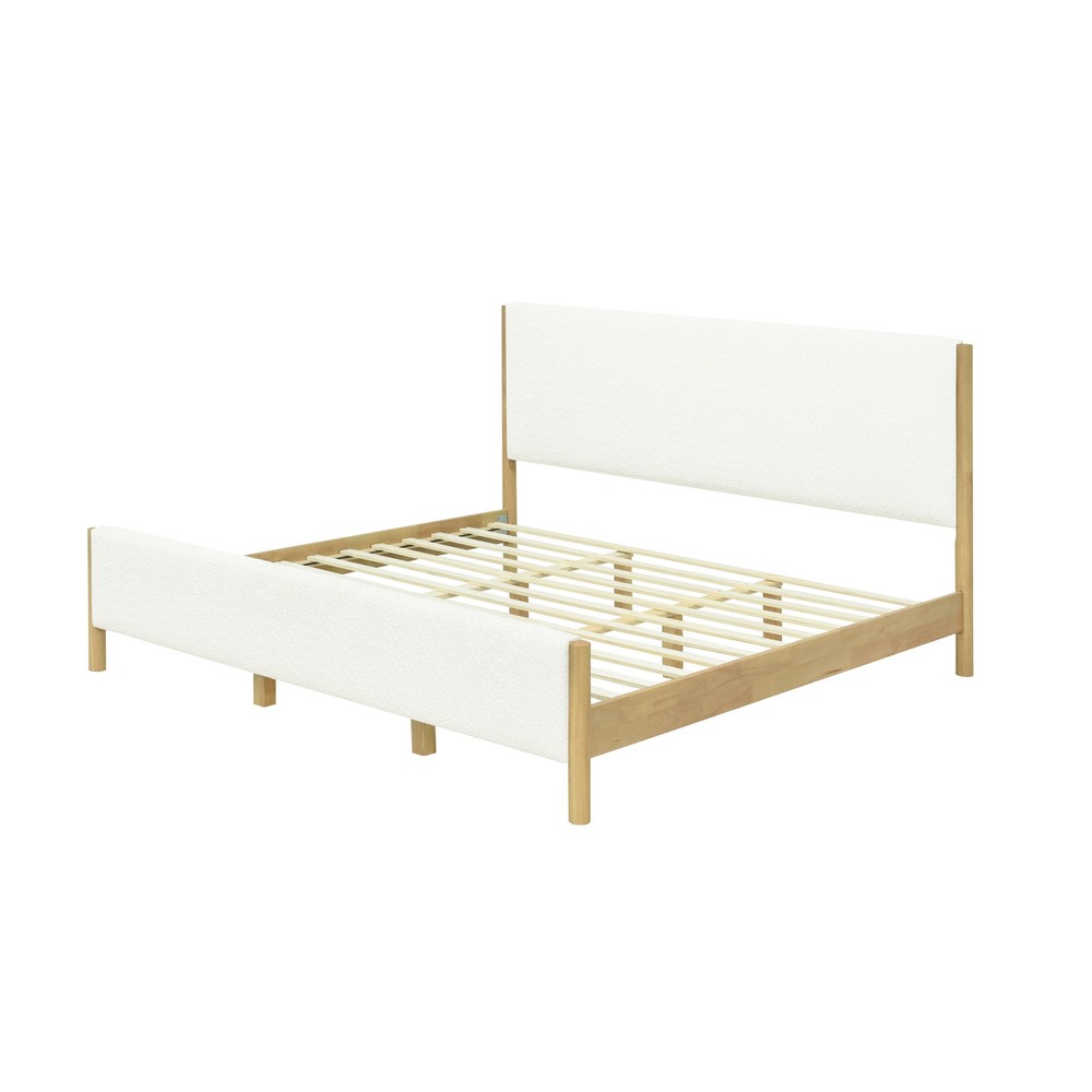 Christopher Knight Home - Elias Modern Boucle Upholstered Bed with...