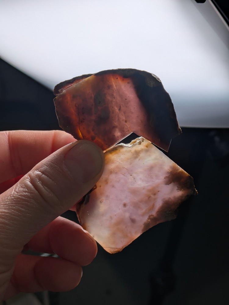 5 Purple Chalcedony Slabs, 143g