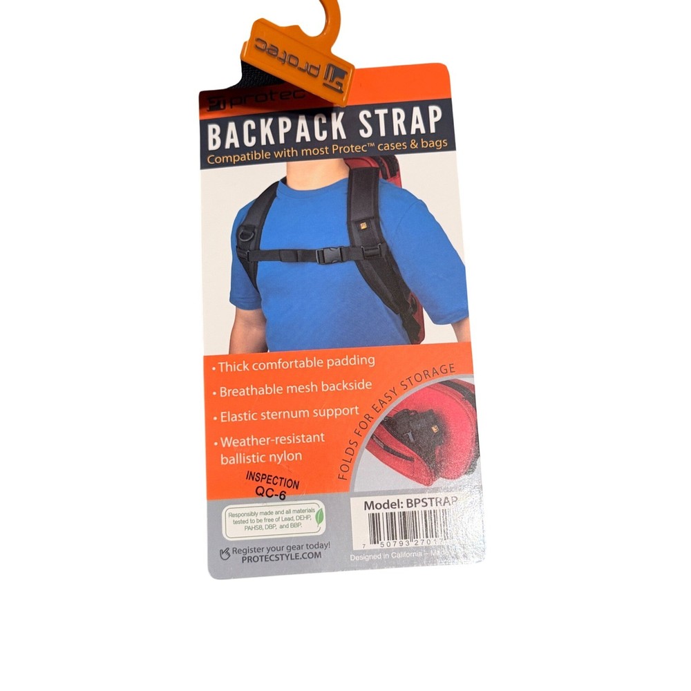 Protec BPSTRAP Padded Backpack Strap Replacement for Instrument Cases Musician
