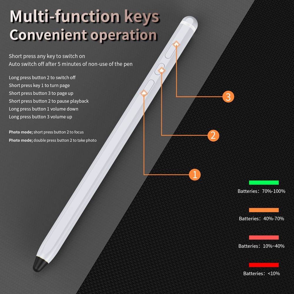 C01 Multi-function Bluetooth Pen for Samsung Galaxy Z Fold 7 6 5 4 Smart Stylus