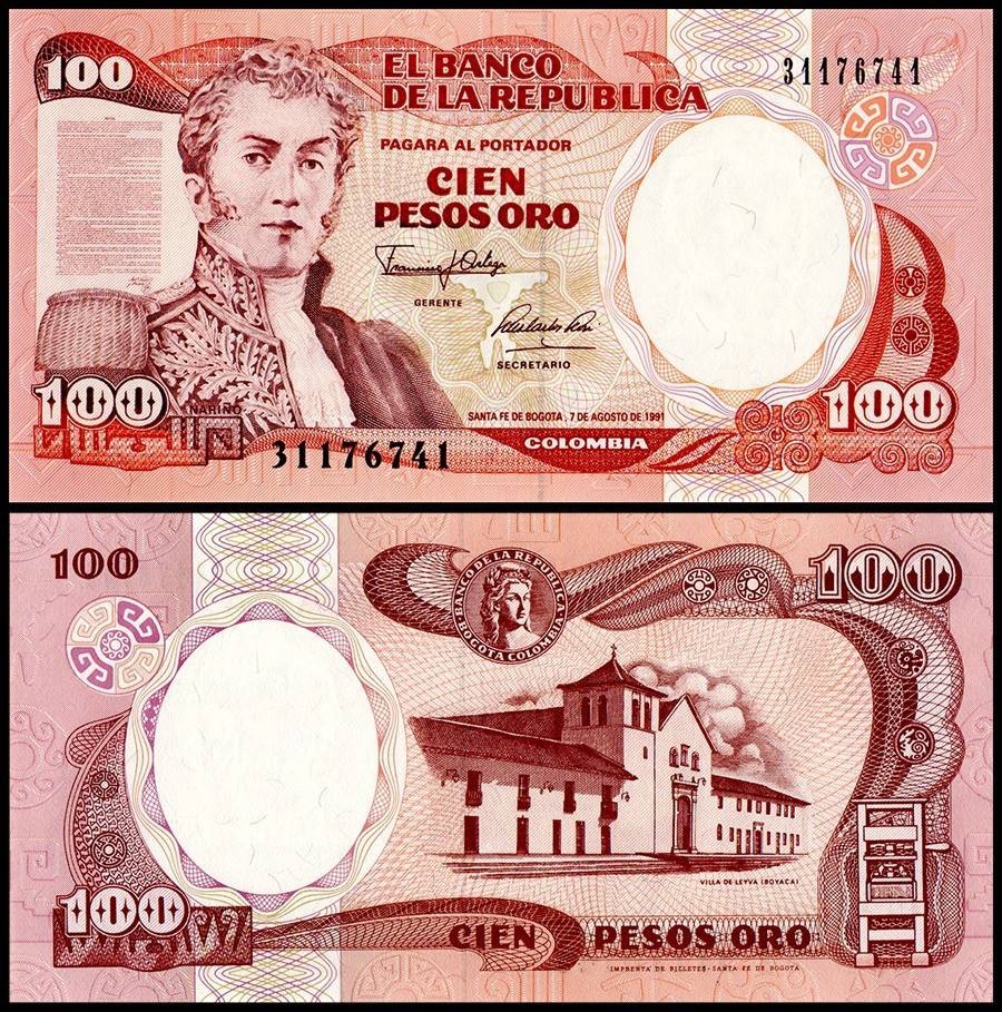 Colombia 100 Pesos Oro, 1991, P-426Aa, UNC