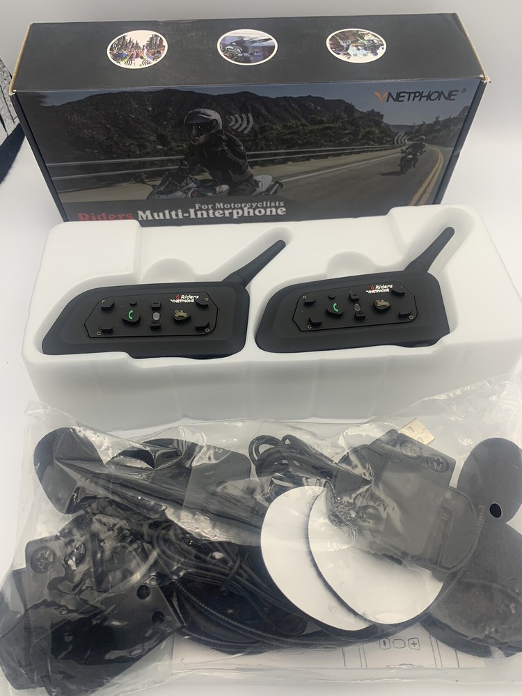 VNetphone V6c Riders Multi-interphone for Motorcyclists Bluetooth 2 Pack