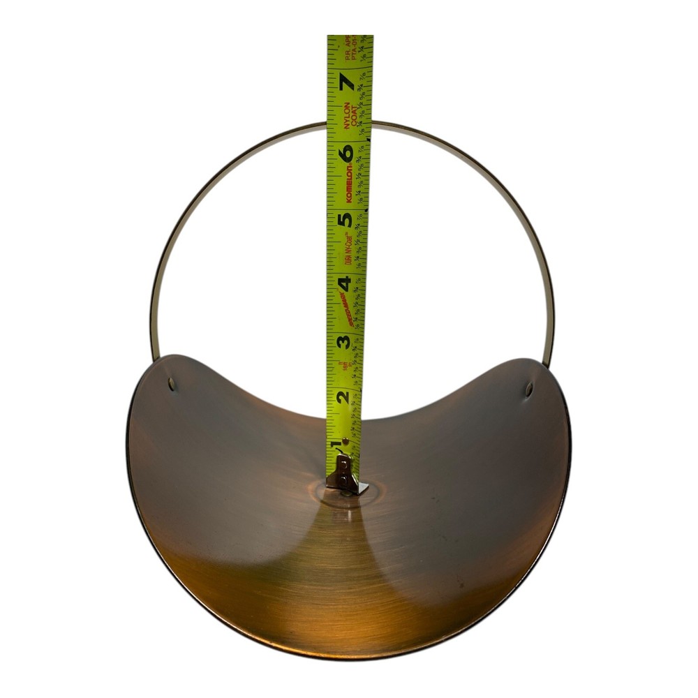Coppercraft Guild Burnished Copper Mini basket with Brass Base and Swing Handle