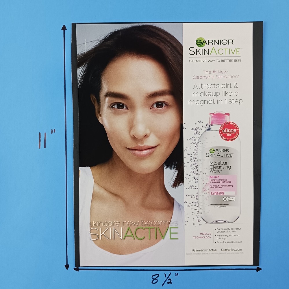 2017 Garnier Skin Active Micellar Cleansing Water Print Advertisement