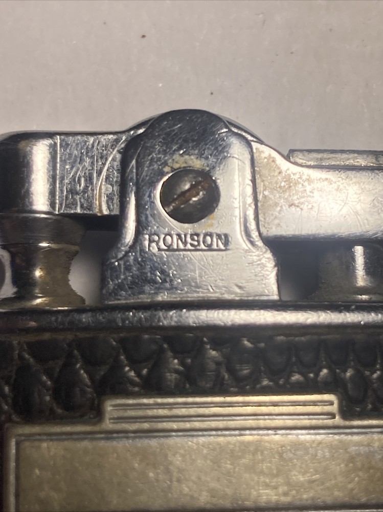 2 Vintage Ronson Typhoon Gold Black Tone Lighter