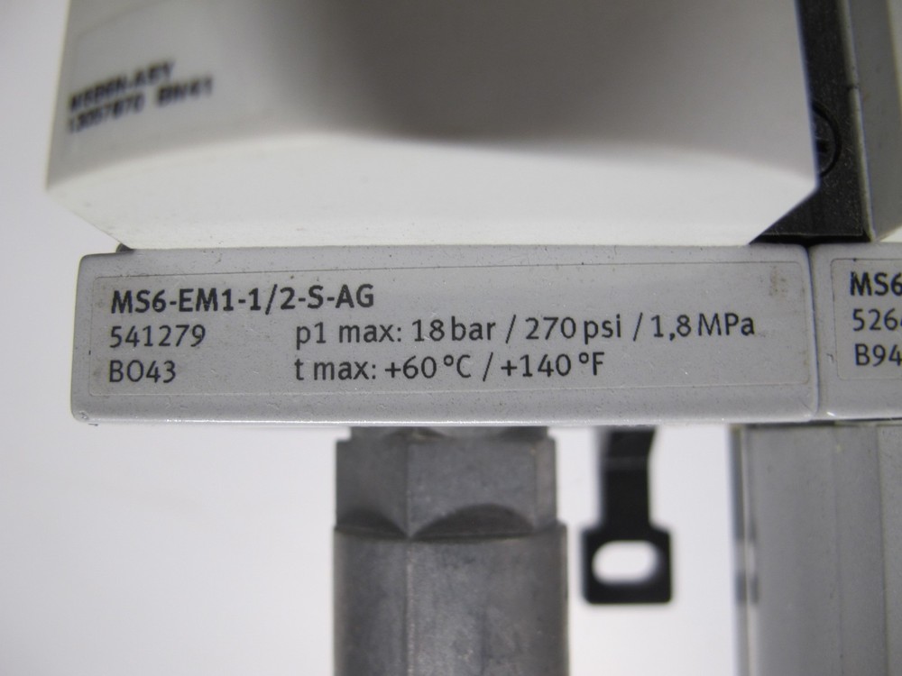FESTO MS6 Compressed Air System Pressure Sensor Regulator Pneumatic EM1 LFR LF