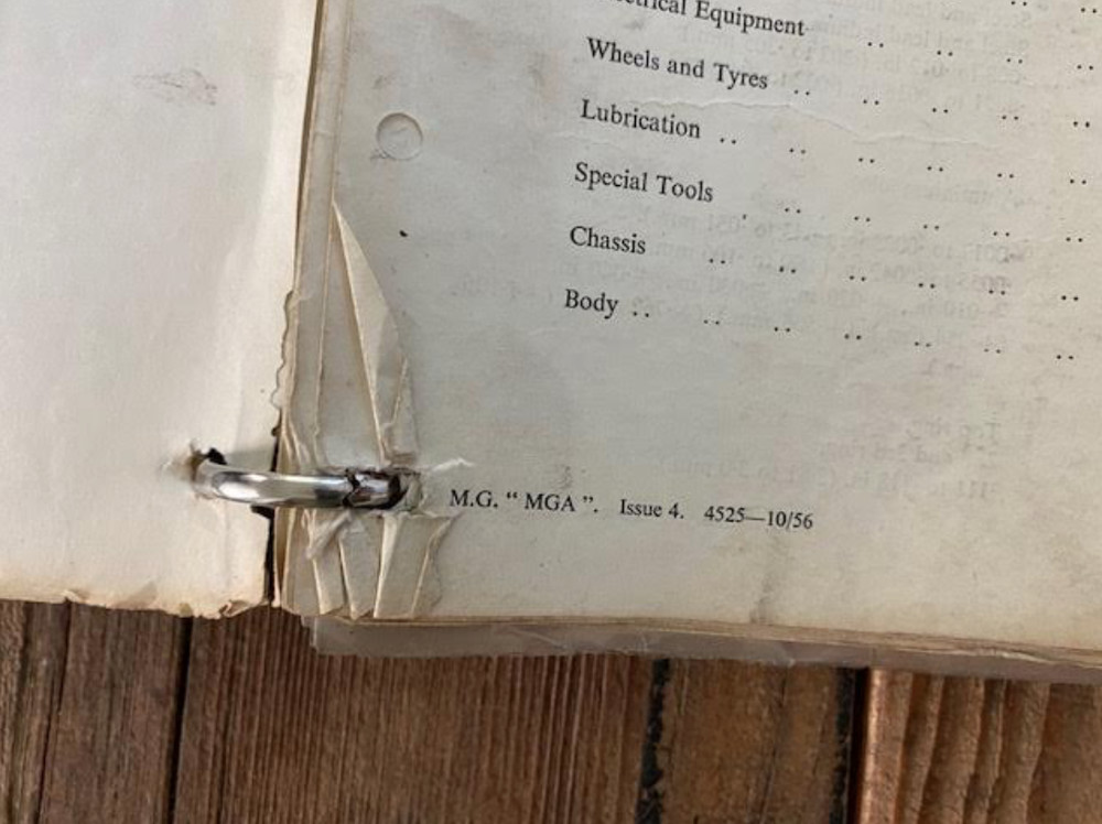MG Series MGA Workshop Manual BMC 1956