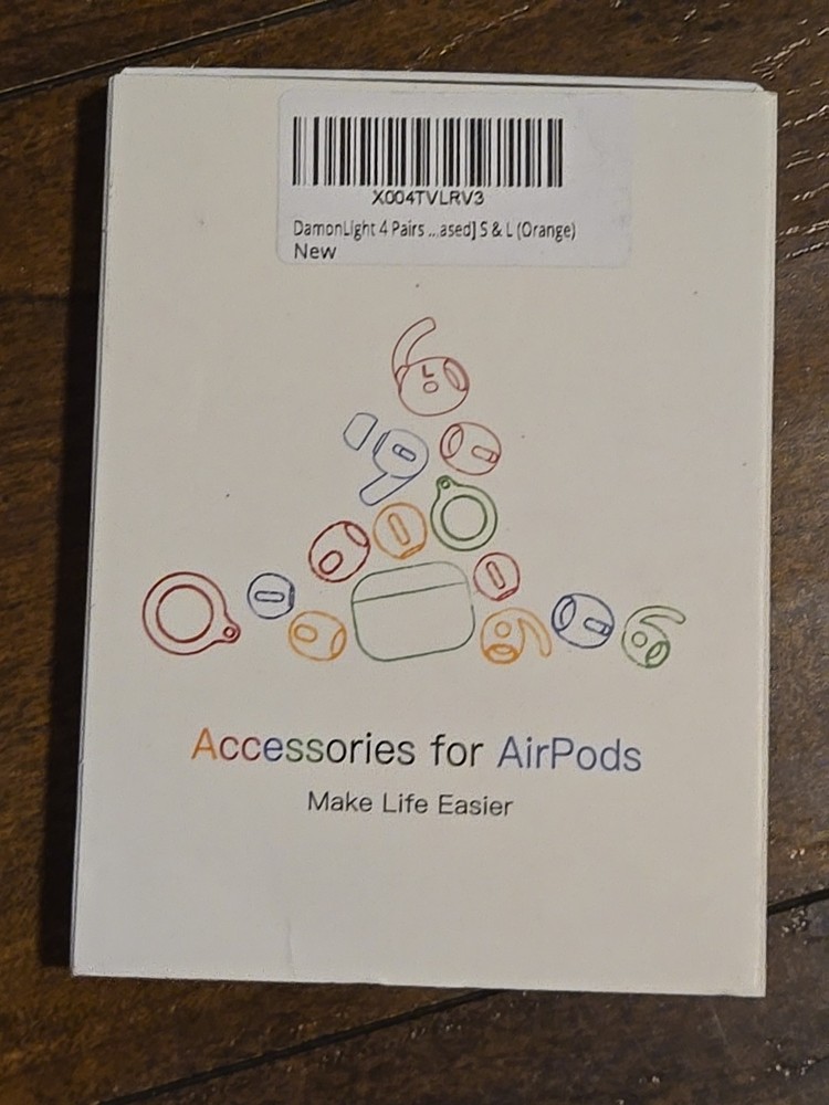 4 Pairs Ear Hooks for AirPods Orange Damonlight