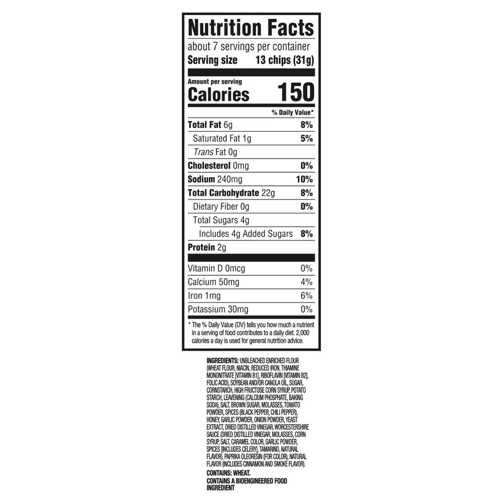 RITZ Toasted Chips Honey BBQ Barbecue Crackers 8.1oz