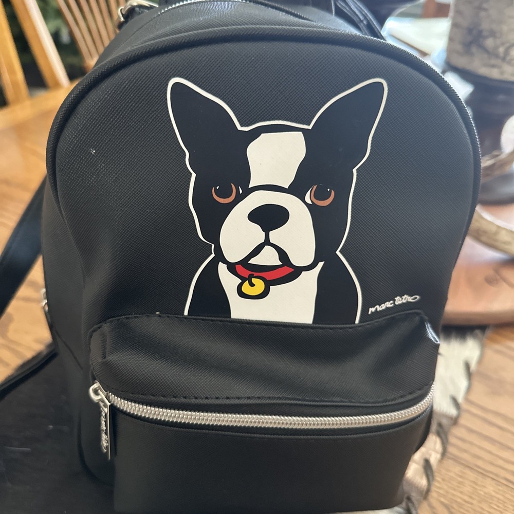 Marc Tetro Black Boston Terrier Mini Backpack