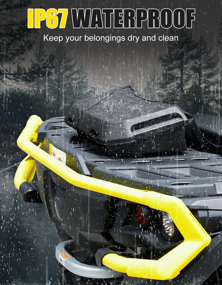 Removable Cargo Storage Box for Can Am Outlander, 2 GAL(7.5L) Front Rear Stor...