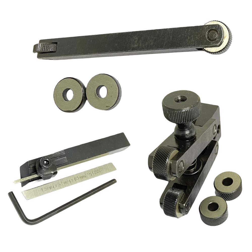 KNURLING AND PARTING TOOL KIT SET 9PC