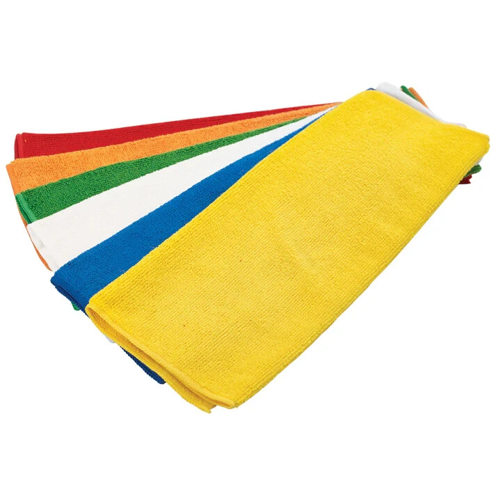 Winco Microfiber Towels, 16 by 16-Inch, Assorted Colors