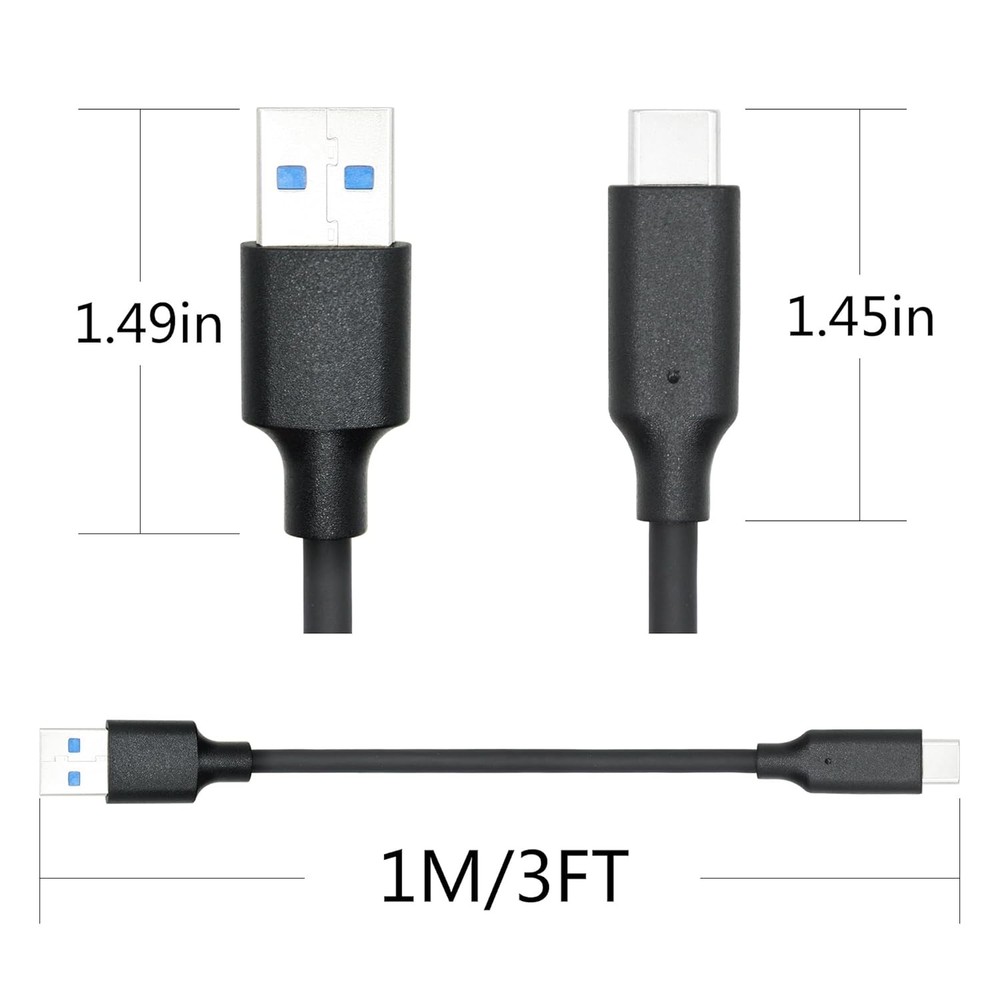 USB C Android Auto Cable 3FT, C to A 3.1/USB 3.2 Gen - 1M/3FT