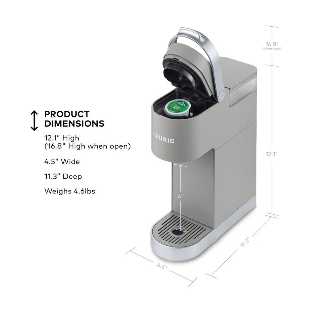 Keurig K-Mini Plus Single Serve Coffee Maker (Gray, Refurbished)