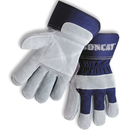 Pip Ic5dp/L Heavy Split Gloves, Leather, L, Pk12