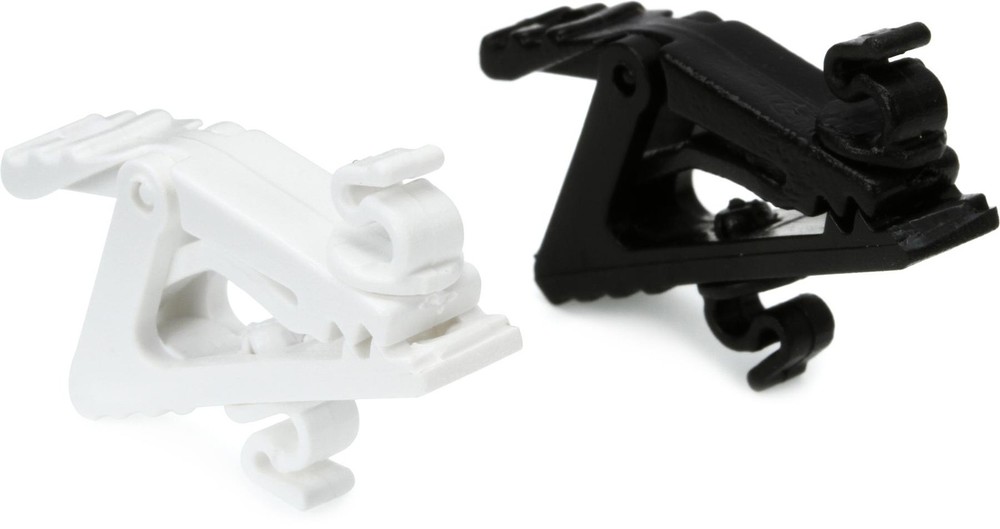 Countryman E6 Cable Clip Set (1 Black / 1 White) (5-pack) Bundle