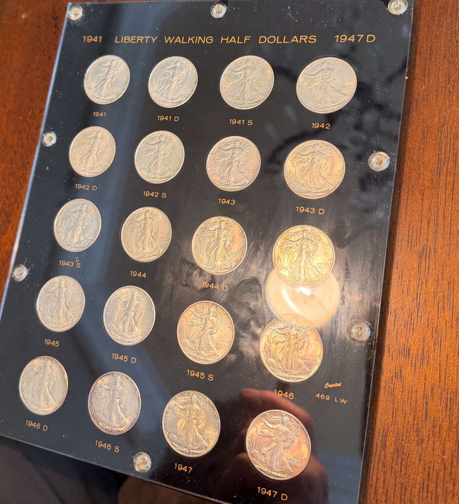 1941-1947 Walking Liberty Half " Short Set" 20 pc set