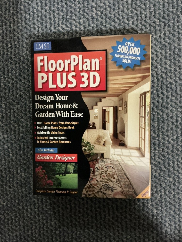 IMSI FloorPlan Plus 3D Garden Designer PC Software. CD’s & Floopy  disk