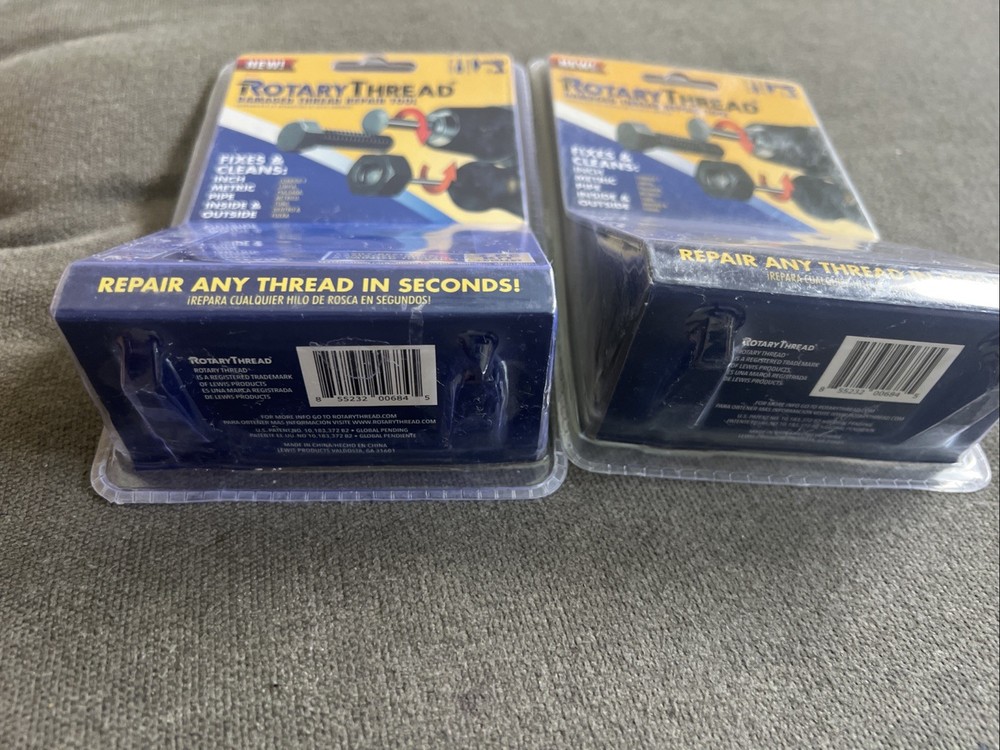 TWO - Rotary Thread File Rotary Tool, 2 PC Starter KIT w/Collet , NEW