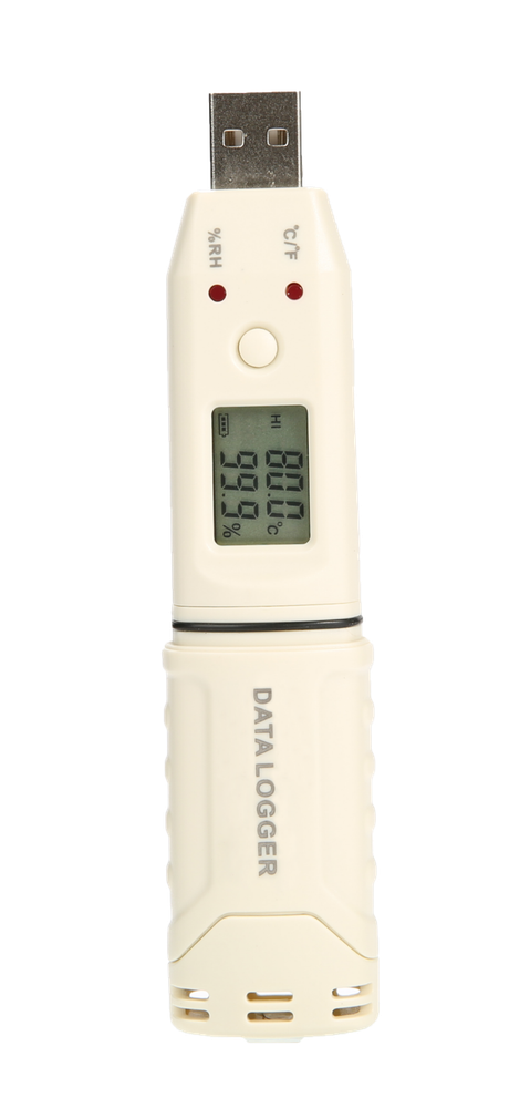 Temperature Humidity USB Data Logger -30C-80C 0-100%RH Memory 32256 Li-Battery