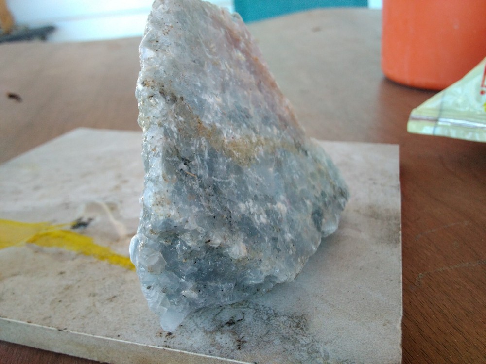 Blue Calcite Specimen Rough Collection Piece Or Slab N Cab