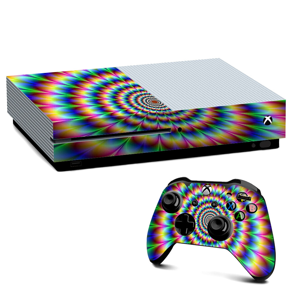 Xbox One S Console Skins Decal Wrap ONLY Trippy hologram dizzy