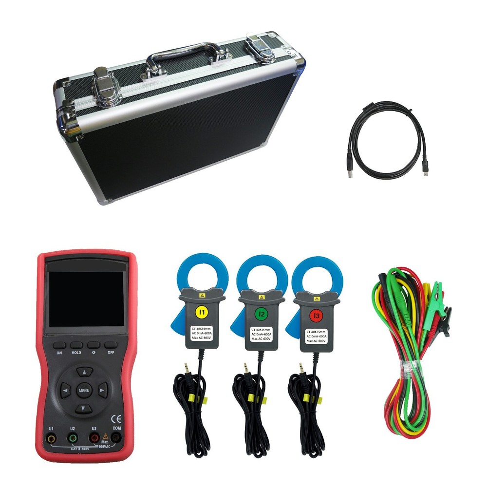 Large Caliber 3 Phase Digital Phase Voltmeter Voltammeter Φ40mm AC 0mA～600A