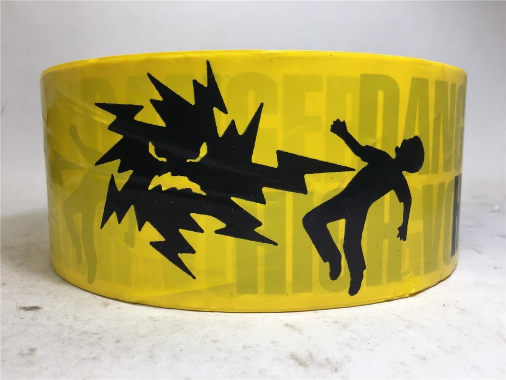 Danger High Voltage Yellow Tape Roll 3lbs. 14.8oz.