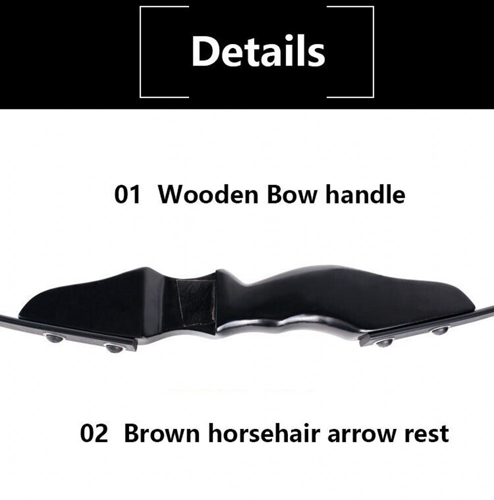 40Lbs Archery Recurve Bow Takedown Longbow Right Hand for Hunting Target Practic