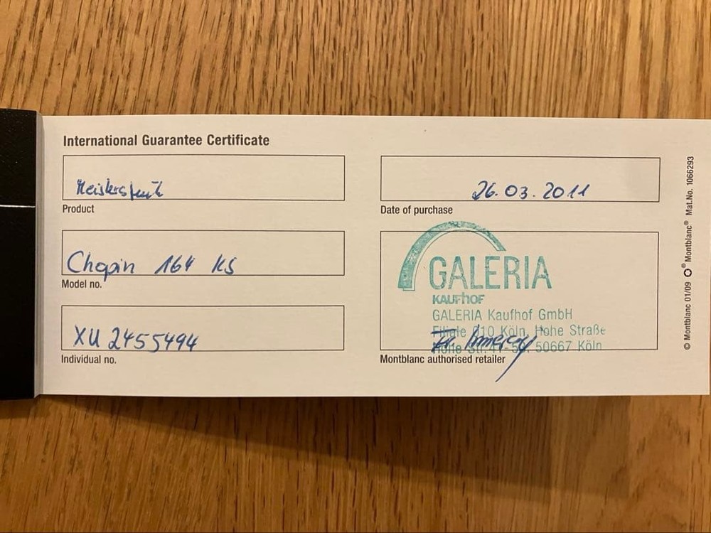 MONT BLANC black ballpoint pen body