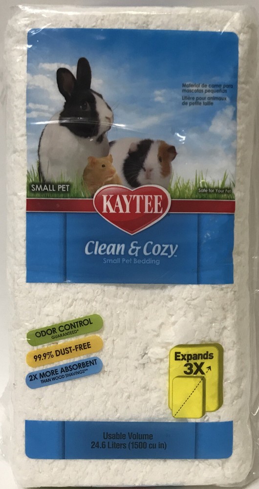 Kaytee Clean & Cozy Bedding, White 24.6 Liter Unopened Pkg.