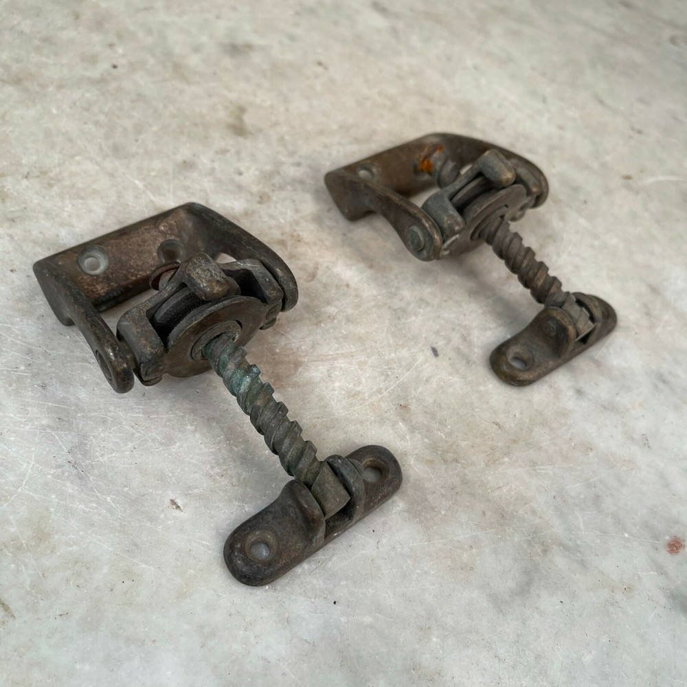 Pair antique Victorian brass rooflight openers
