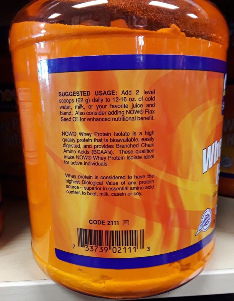 Whey Protein Isolate ( 1.8 LB. 50 g./serving), Hydrolysate 2 LB. C. Chocolate