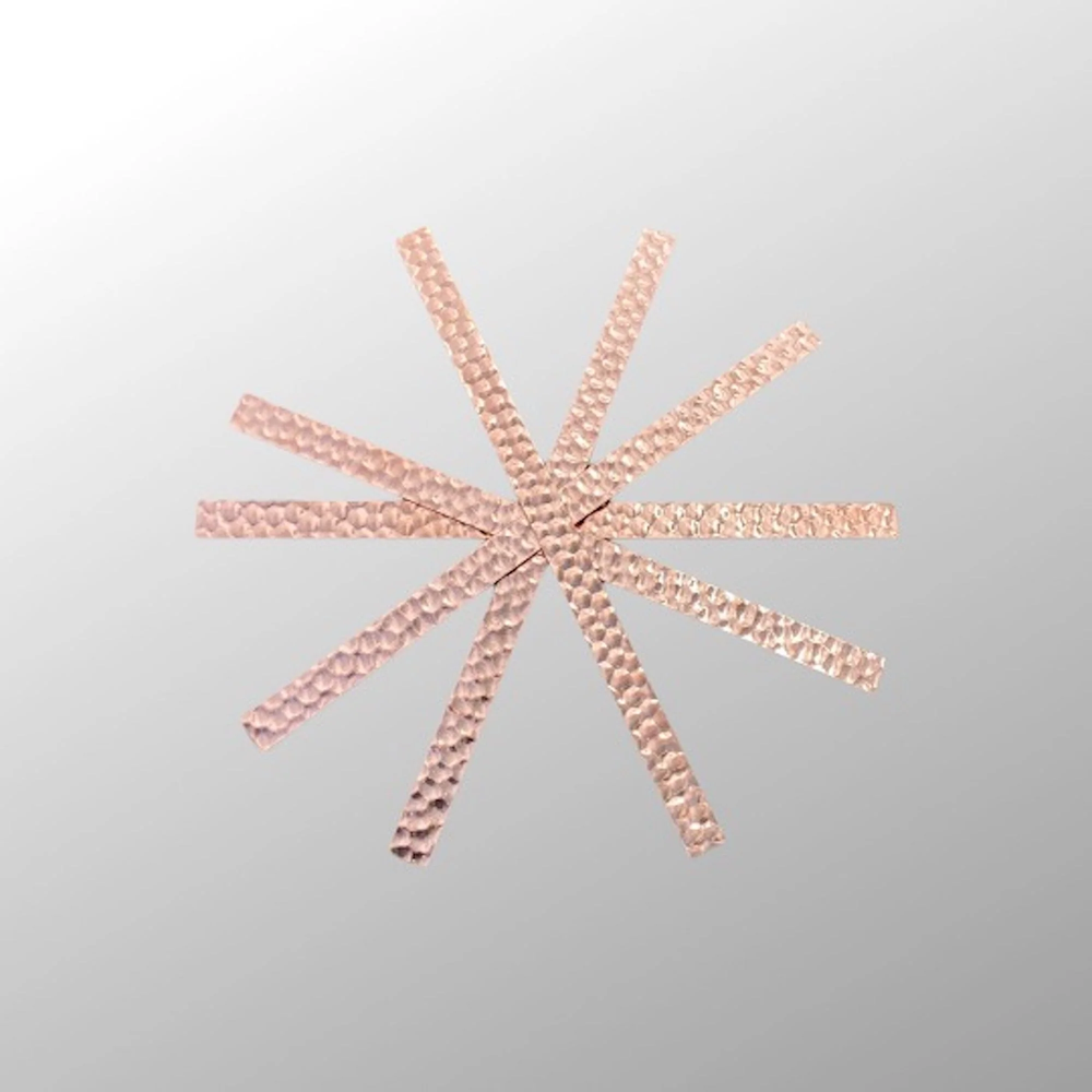 Hammered Copper Strips, 9"x.5" (5 Pack)