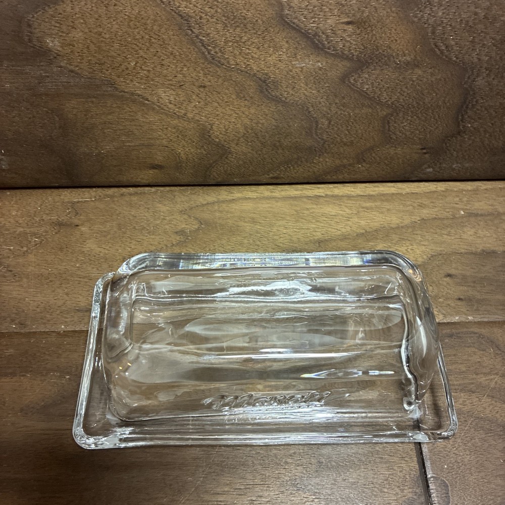 Mason Craft And More Butter Dish Clear Glass Rectangular Nice