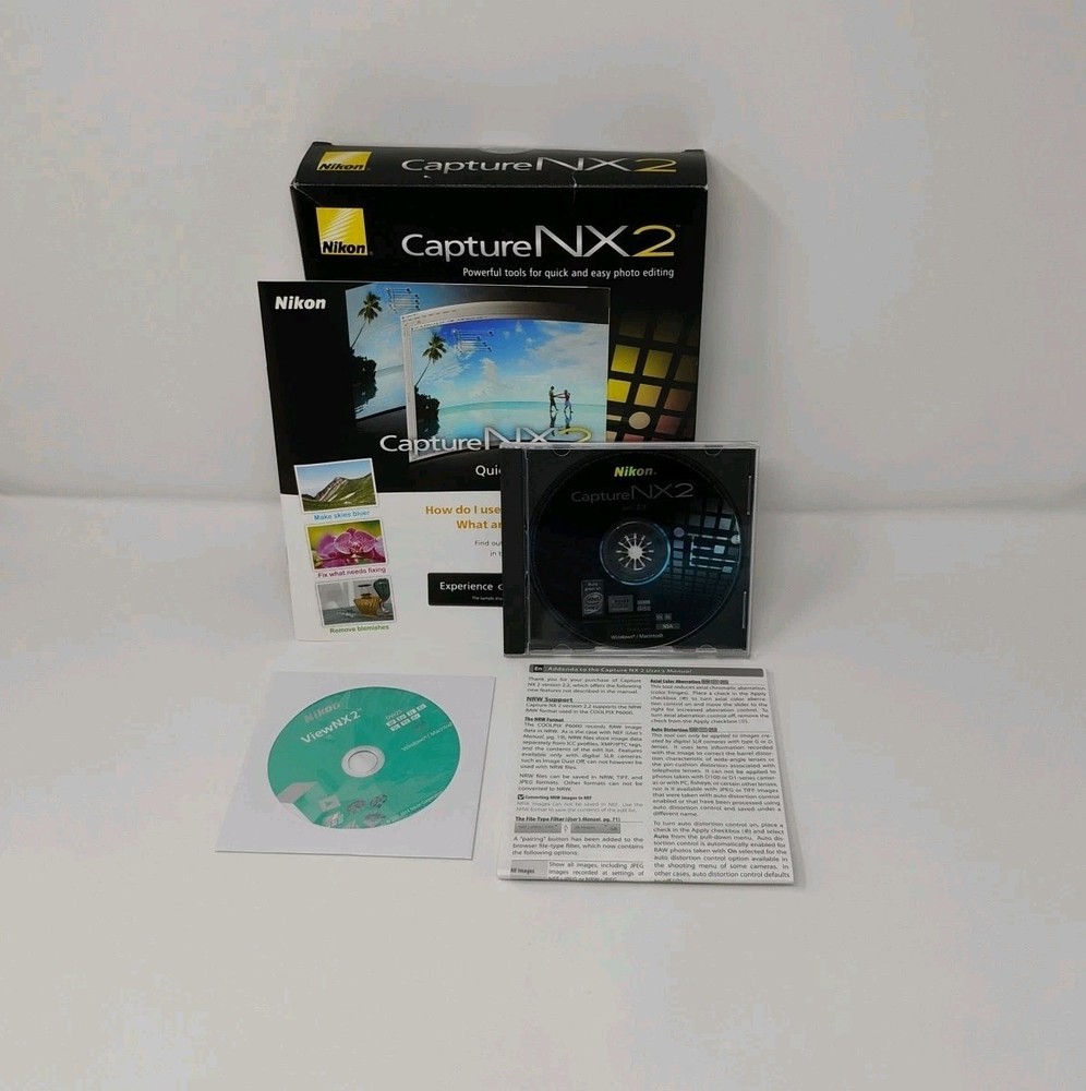 Nikon Capture NX2 Photo Editing Software CD-ROM Windows Mac Big Box PC