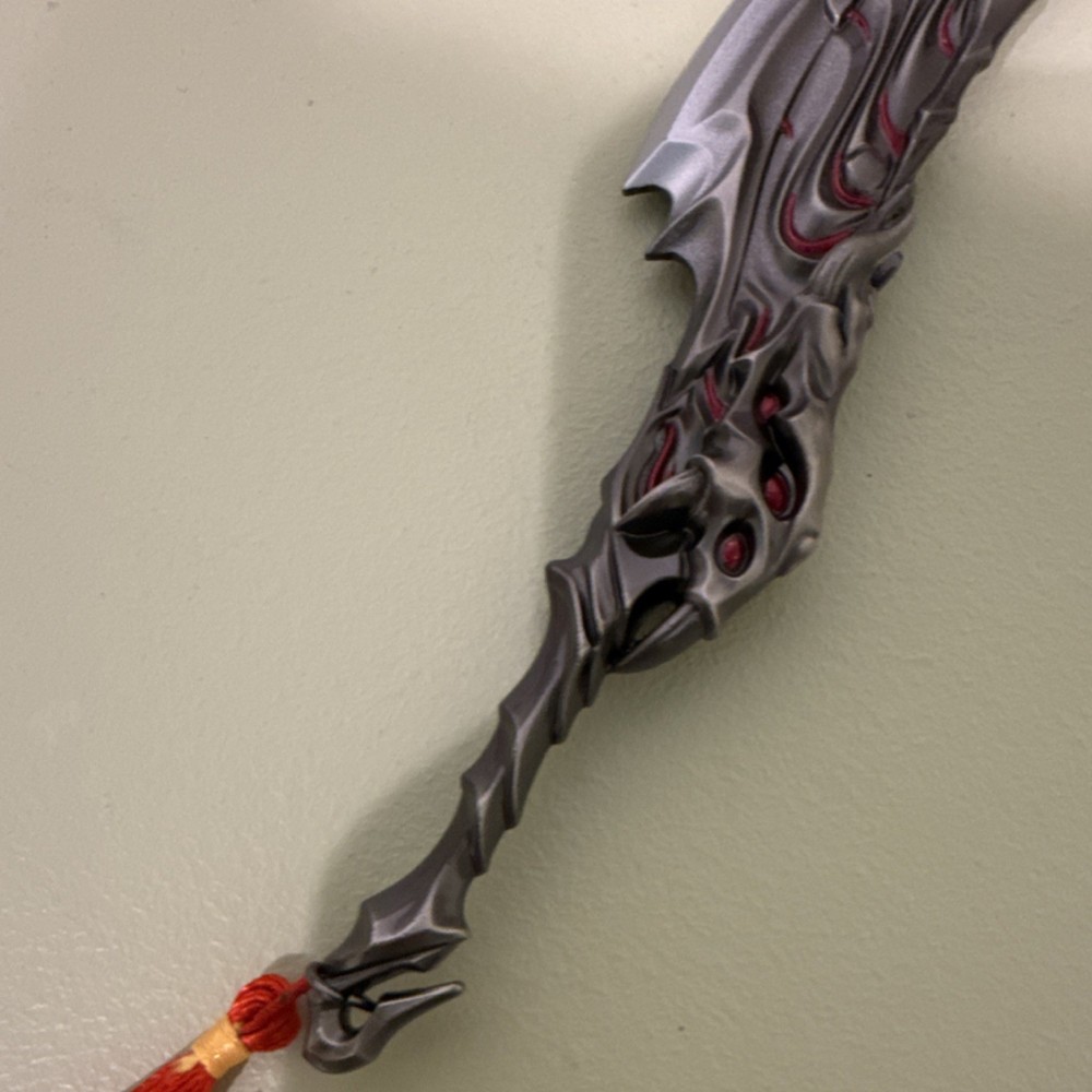 Fantasy Decorative Dagger Silver Red Metal Blade & Handle Hidden Tang