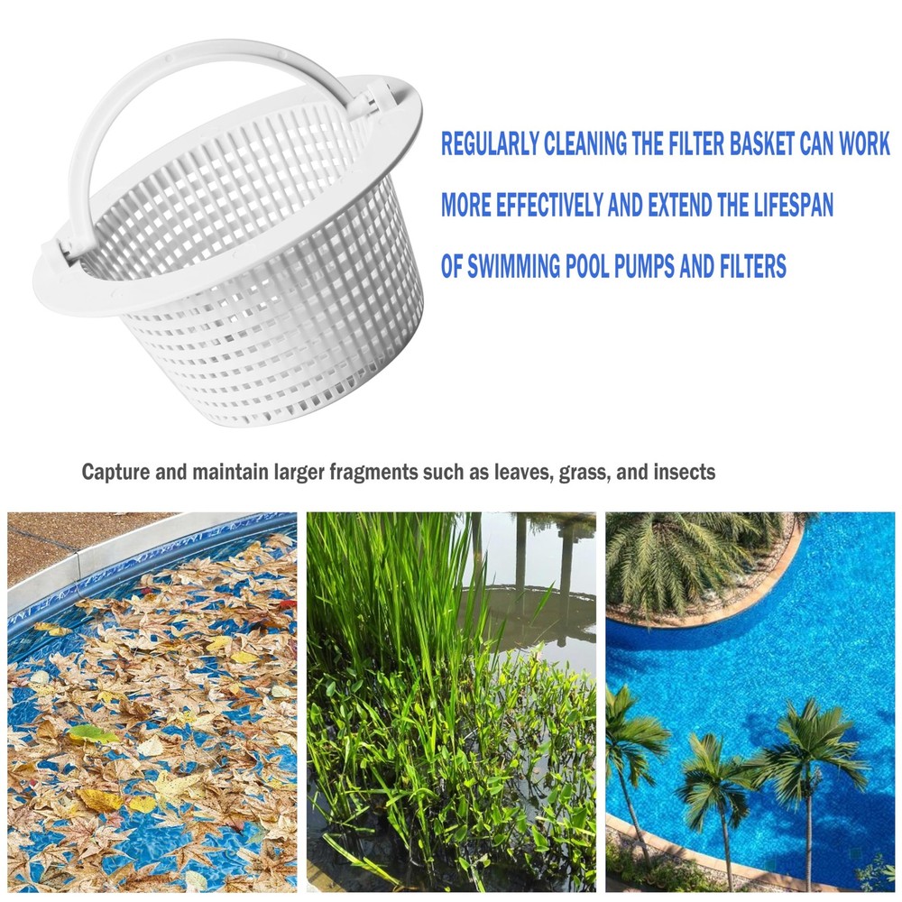 Above Ground Pool Thru-Wall Skimmer Baskets with Handles Swimming Replacement