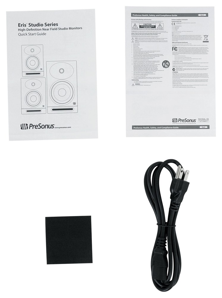2) Presonus Eris Studio 4 Powered Active 4" Studio Monitors Speakers+Headphones