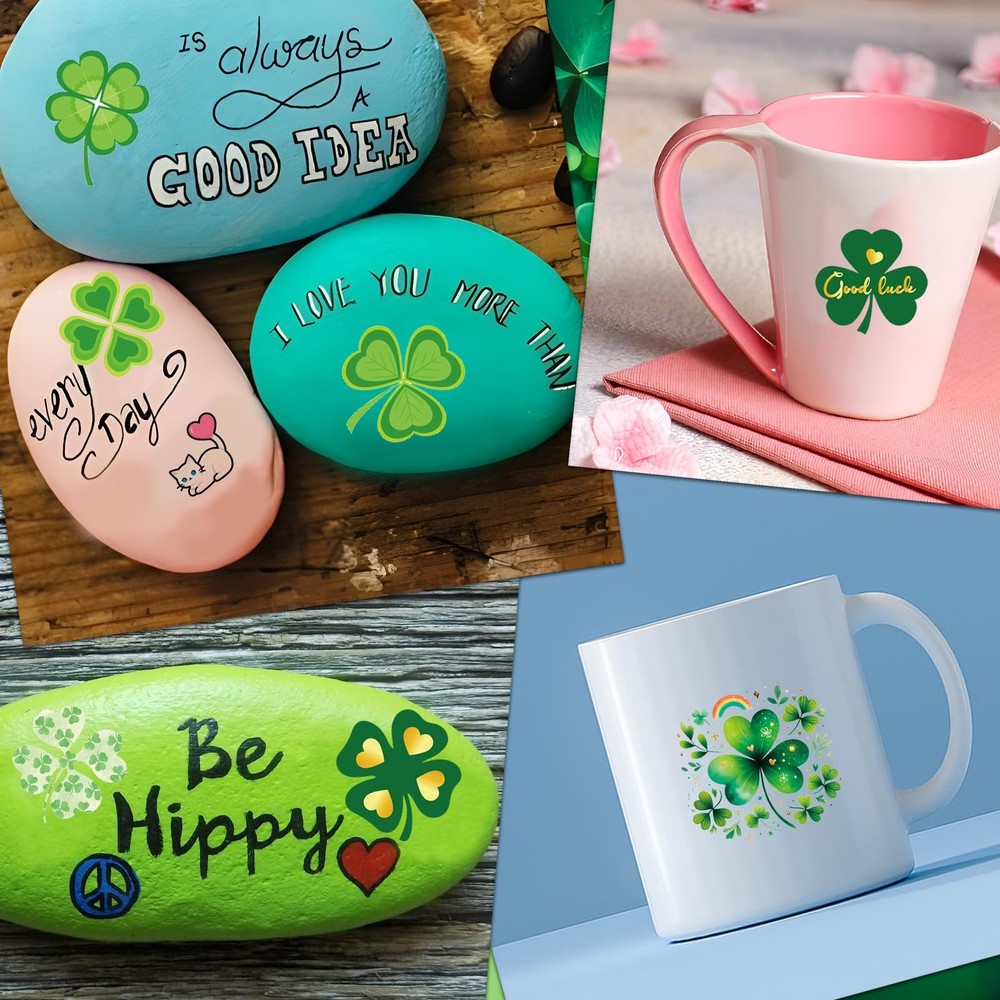 120Pcs Shamrock Temporary Tattoos Bulk - St Patricks Day Pre