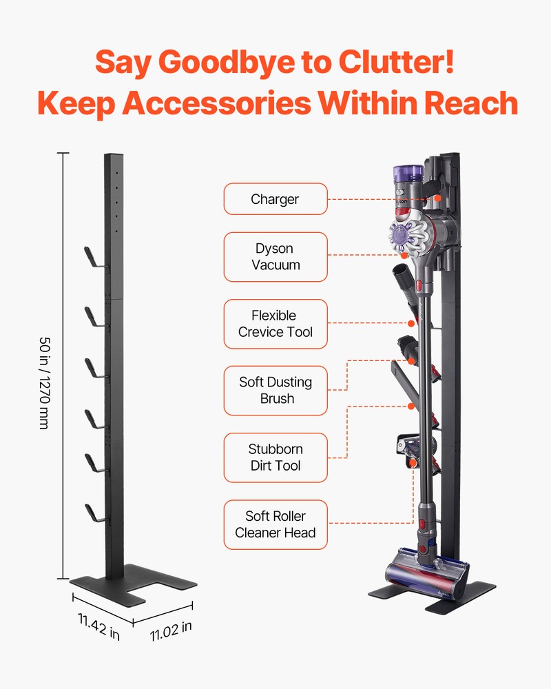 VEVOR Vacuum Stand for Dyson Multi-Models Stable Storage Bracket Holder