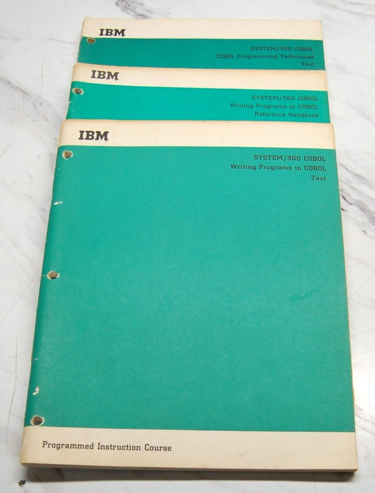 Vintage IBM's 360 COBOL Programmed Instruction Course