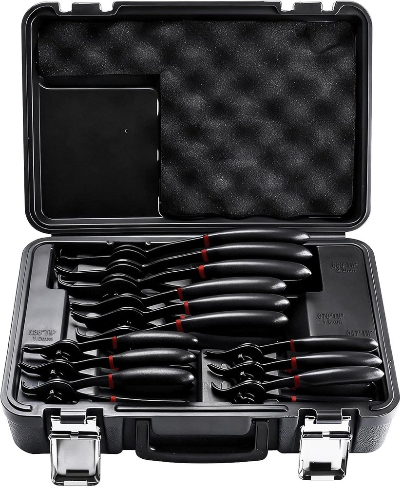 12Pcs Snap Ring Pliers Internal & External Retaining Ring Circlip C Clip Plier