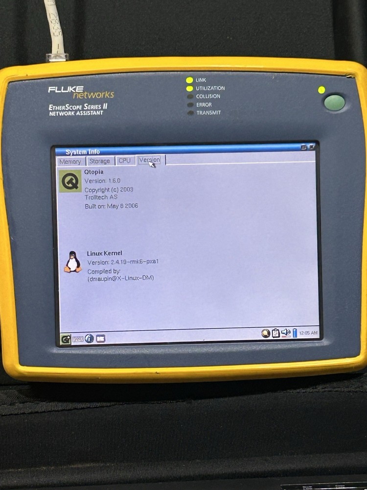 Fluke EtherScope Series II , Network Assistant ES2-PRO-I W/Case,charge&keyboard